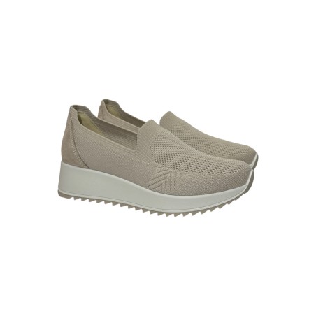 Enval Soft 7771544 slip on donna in tessuto beige