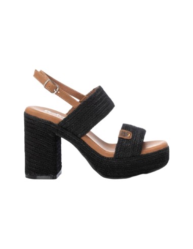 Refresh 171940 sandali donna in tessuto nero Refresh - 1 Refresh sandali donna con tacco in tessuto con chiusura fibbia 