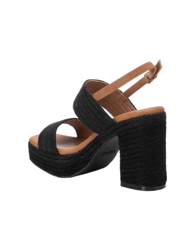 Refresh 171940 sandali donna in tessuto nero Refresh - 2 Refresh sandali donna con tacco in tessuto con chiusura fibbia 