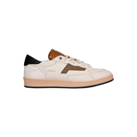 Exton 570 sneakers uomo in pelle color latte multicolor