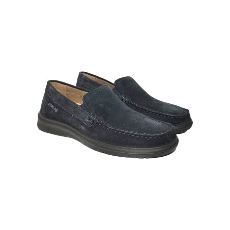 Enval Soft 7716033 mocassini uomo in camoscio blu notte
