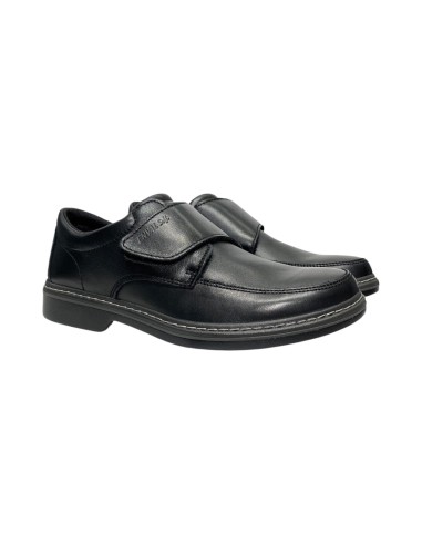 ENVAL SOFT 5704200 scarpe uomo in pelle nero Enval Soft - 2 Enval Soft scarpe uomo linea comoda in vera pelle con apertura velcr