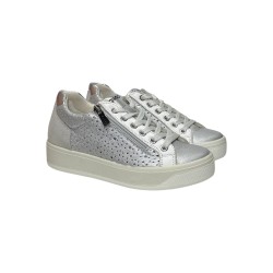 Igi&Co 7656422 sneakers donna in pelle color argento 2