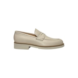Exton 2176 mocassini uomo in pelle bottolato latte