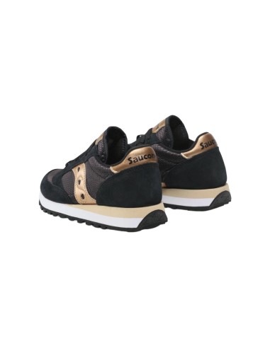 SAUCONY JAZZ ORIGINAL S1044-521 sneakers donna in camoscio e tessuto nero gold Saucony - 2 Saucony Jazz Original scarpe casual d