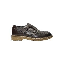 Exton 8143 scarpe eleganti uomo in pelle castagno