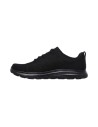 SKECHERS  77125EC/BLK scarpe sportive uomo in tessuto nero Skechers - 2 Skechers scarpe comode uomo in tessuto traspirante con f