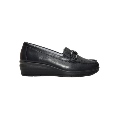 Enval Soft 7752000 mocassini donna in pelle nero