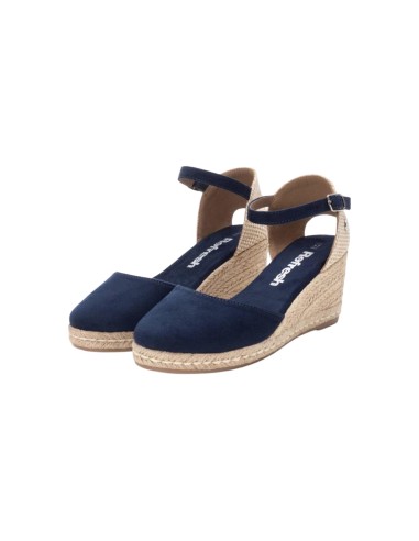 REFRESH 170770 sandali donna con rialzo in camoscio blu Refresh - 3 Refresh espadrillas donna con zeppa in camoscio color navy 