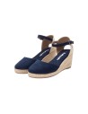 REFRESH 170770 sandali donna con rialzo in camoscio blu Refresh - 3 Refresh espadrillas donna con zeppa in camoscio color navy 