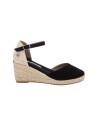 REFRESH 170770 sandali donna con rialzo in camoscio nero Refresh - 1 Refresh espadrillas donna con zeppa in camoscio nero 