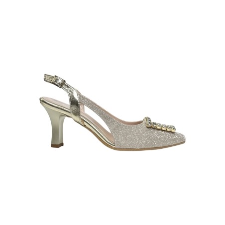 Sofia 8048 sandali donna in pelle satinato platino