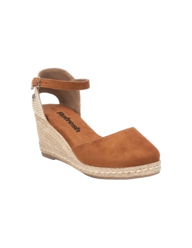 REFRESH 170770 sandali donna con rialzo in camoscio camel Refresh - 3 Refresh espadrillas donna con zeppa in camoscio color came