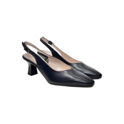 Sofia 354 sandali donna in pelle color blu notte 2