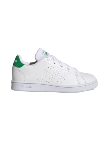 Adidas Advantage K GY6995 sneakers sportive unisex in pelle bianco e verde Adidas - 1 Adidas Advantage K scarpe casual unisex da