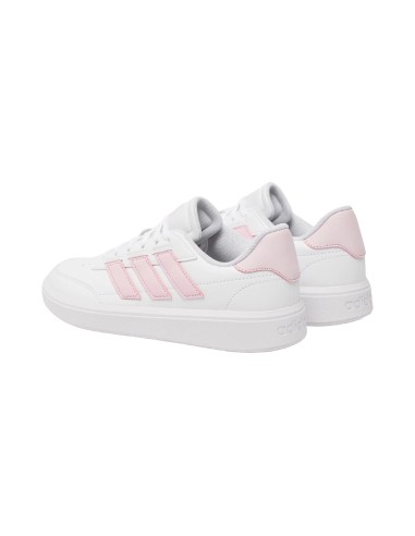 Adidas Courtblock IF6466 sneakers sportive donna in pelle bianco e rosa Adidas - 3 Adidas Courtblock scarpe da ginnastica donna 