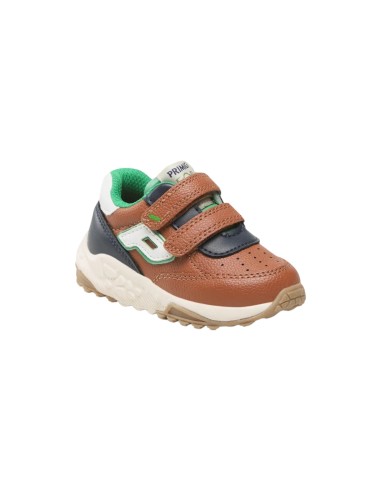 Primigi 2948022 sneakers bambino in pelle marrone Primigi - 3 Primigi scarpe bambino in pelle riciclata con apertura doppio velc