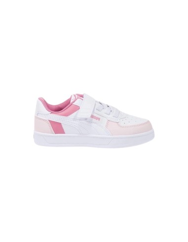 Puma Caven 2.0 Block AC PS 394462 01 sneakers bambina in pelle bianco e rosa Puma - 1 Puma Caven 2.0 Block scarpe sportive kids 