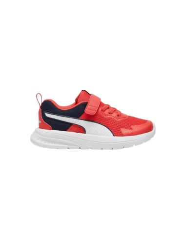 Puma Evolve Run Mesh AC PS 386239 17 sneakers bambino in tessuto rosso Puma - 1 Puma Evolve Run Mesh scarpe da ginnastica calzat