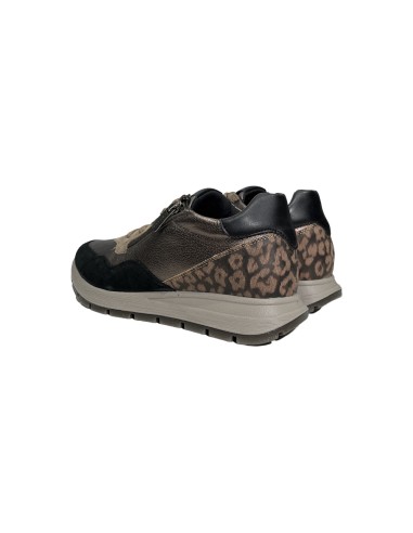 Igi&Co 6672566 sneakers donna in pelle e camoscio nero e bronzo Igi&Co - 3 Igi&amp;Co scarpe comode donna in vera pelle con chiu