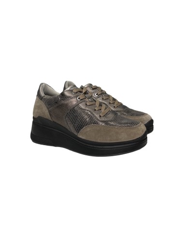 Igi&Co 6654311 sneakers donna in pelle e camoscio color fango Igi&Co - 1 Igi&amp;Co scarpe comode casual donna in vera pelle con