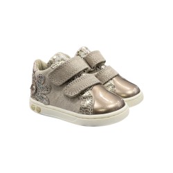 Primigi 6902533 sneakers bambina in camoscio e vernice bronzo