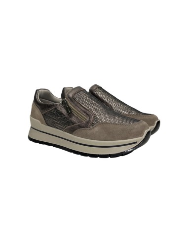 Igi&Co 6673744 slip on donna in camoscio color fango Igi&Co - 1 Igi&amp;Co scarpe comode casual da donna in camoscio con plantar