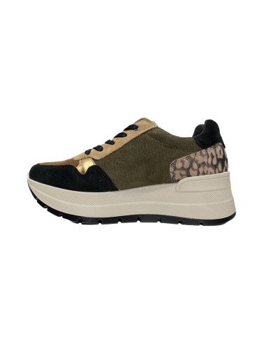 Igi&Co 6675600 sneakers donna in pelle e camoscio nero multicolor Igi&Co - 2 Igi&amp;Co scarpe comode casual da donna in pelle e