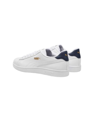 Puma Smash v2 L 365215 35 sneakers sportive uomo in pelle bianco e blu Puma - 3 Puma Smash v2 L scarpe sportive casual uomo in s