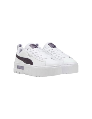 Puma Mayze Lth Jr 384527 29 sneakers donna in pelle bianco Puma - 3 Puma Mayze Lth Jr scarpe sportive casual da donna in pelle b