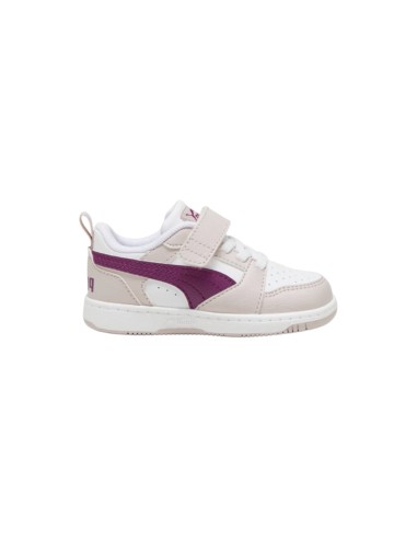 Puma Rebound V6 Lo AC Inf 397420 14 sneakers bambina in pelle bianco e rosa Puma - 1 Puma Rebound V6 scarpe sportive da bambina 