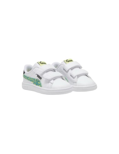 Puma Smash 3.0 L Masked Hero V Inf 395460 01 sneakers bambino in pelle bianco Puma - 2 Puma Smash 3.0 L scarpe sportive bambino 