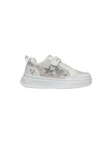 Primigi 6972100 sneakers bambina in nappa bianco lurex Primigi - 1 Primigi Kids scarpe bambina in similpelle bianco con chiusura