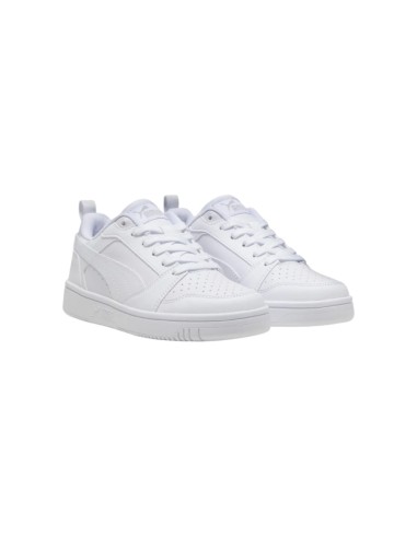 Puma Rebound V6 Lo Jr 393833 03 sneakers sportive unisex in pelle bianco Puma - 1 Puma Rebound V6 Lo Jr scarpe sportive da ragaz