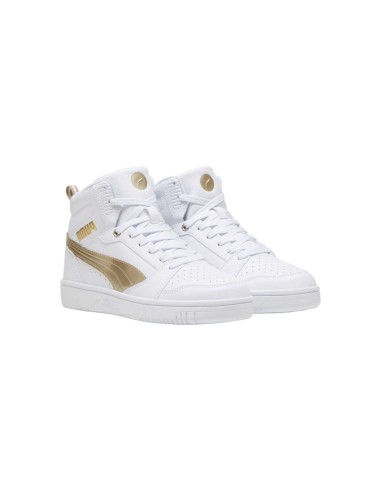 Puma Rebound v6 Metallic Dream 397474 01 sneakers donna in pelle bianco oro Puma - 1 Puma Rebound v6 scarpe sportive alte donna 