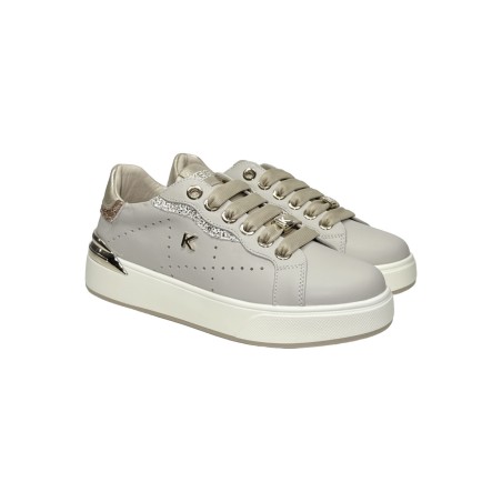 Keys K-10542 sneakers donna in pelle beige