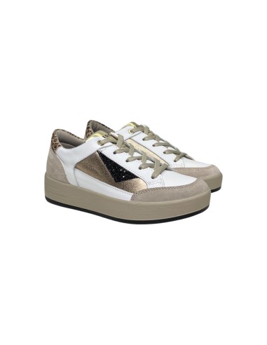 Igi&Co 6668522 sneakers donna in nappa bianco beige Igi&Co - 1 Igi&amp;Co scarpe casual da donna in vera pelle bianco multicolor