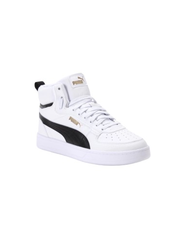 Puma Caven 2.0 Mid Jr 393842 01 sneakers sportive unisex in pelle bianco nero Puma - 2 Puma Caven 2.0 Mid Jr scarpe unisex da ra