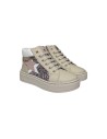 Balducci KIAB1093 sneakers bambina in pelle beige Balducci - 1 Balducci Kids scarpe bambina in pelle e glitter multicolor con ch