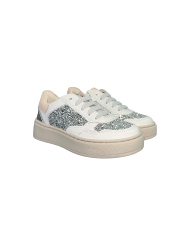 Balducci Kids KIAB1091 sneakers bambina in pelle glitter bianco Balducci - 1 Balducci Kids scarpe bambina in pelle e glitter mul