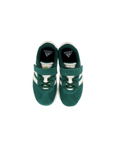 Adidas VL Court 3.0 EL C ID9151 sneakers sportive bambino in camoscio verde Adidas - 2 Adidas VL Court 3.0 scarpe sportive calza