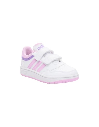 Adidas Hoops 3.0 CF C IF5319 sneakers sportive bambina in similpelle bianco rosa Adidas - 1 Adidas Hoops 3.0 CF C scarpe sportiv