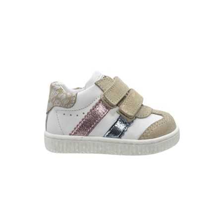Balducci MSPORT4785 sneakers bambina primi passi in pelle bianco