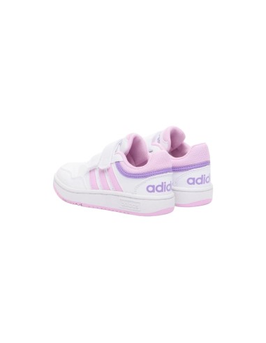 Adidas Hoops 3.0 CF C IF5319 sneakers sportive bambina in similpelle bianco rosa Adidas - 2 Adidas Hoops 3.0 CF C scarpe sportiv