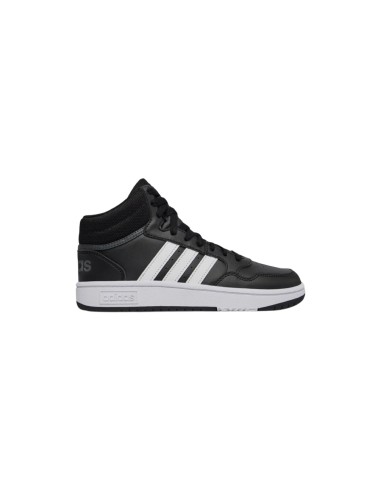 Adidas Hoops 3.0 Mid K GW0402 sneakers bambino in similpelle nero Adidas - 1 Adidas Hoops 3.0 Mid K scarpe sportive calzata kids