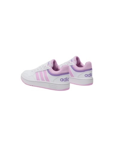 Adidas Hoops 3.0 K IF2724 sneakers sportive donna in similpelle bianco multi Adidas - 2 Adidas Hoops 3.0 K scarpe sportive donna