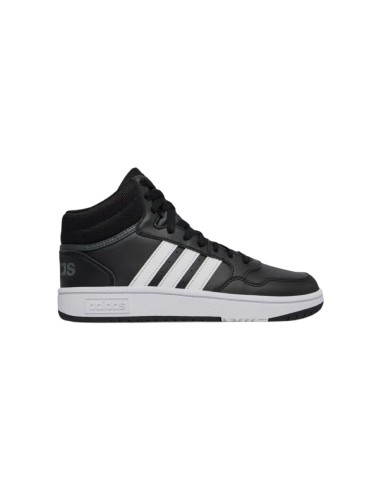 Adidas Hoops 3.0 Mid K GW0402 sneakers sportive unisex in similpelle nero Adidas - 1 Adidas Hoops 3.0 Mid K scarpe sportive da r