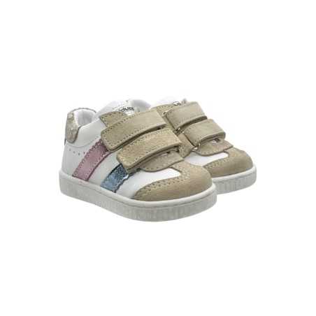 Balducci MSPORT4785 sneakers bambina primi passi in pelle bianco