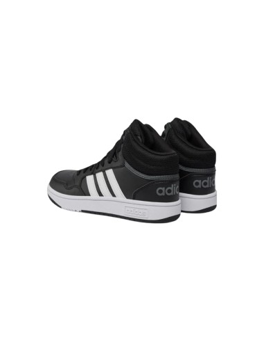 Adidas Hoops 3.0 Mid K GW0402 sneakers sportive unisex in similpelle nero Adidas - 2 Adidas Hoops 3.0 Mid K scarpe sportive da r