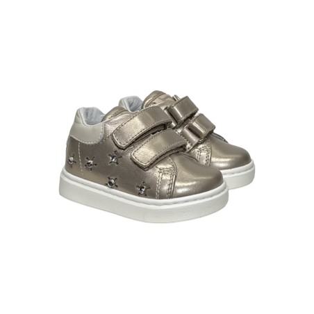 Balducci CITA6823C sneakers bambina primi passi in pelle champagne